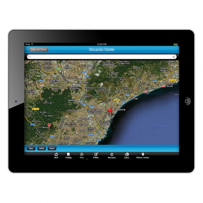 Casa Westfalia design d'une interface de App pour la gestion commerciale des agents de vente.